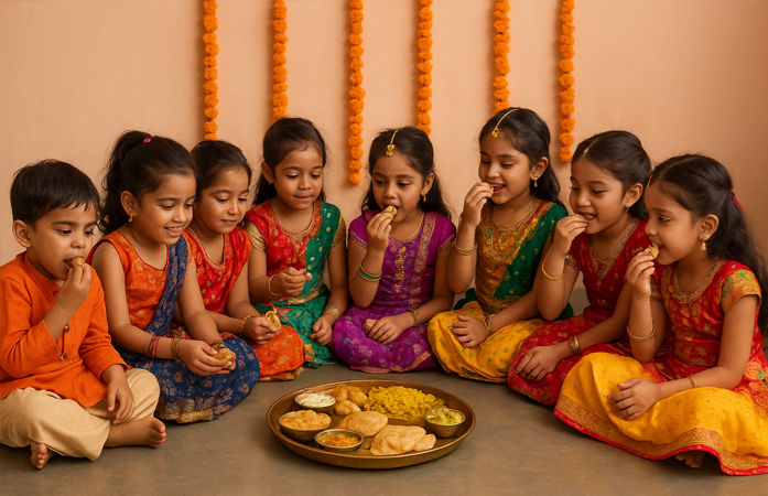 કન્યા પૂજન દરમિયાન કેમ એક છોકરાને પણ બેસાડવામાં આવે છે, જાણો શું છે બટુકનું મહત્ત્વ