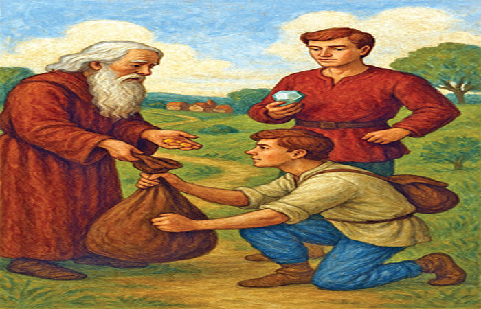 The two brothers and the white-bearded old man