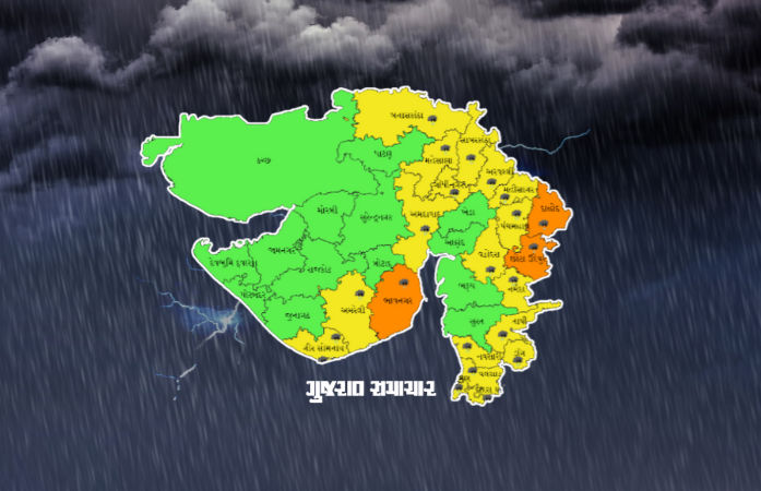 ગુજરાતમાં આગામી 6 દિવસ ગાજવીજ સાથે ભારે વરસાદની આગાહી, 14થી વધુ જિલ્લામાં ઍલર્ટ