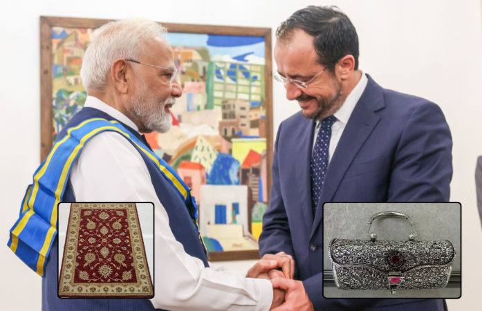 ચાંદીનું પર્સ અને કાશ્મીરની કાર્પેટ, PM મોદીએ સાયપ્રસના રાષ્ટ્રપતિને આપી ખાસ ગિફ્ટ