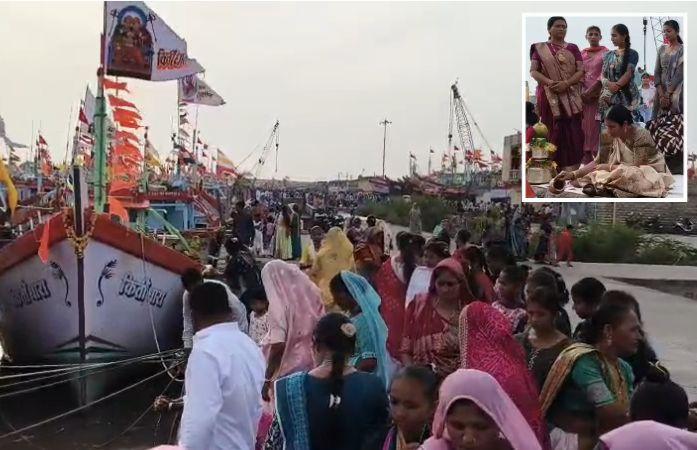 અમરેલી: નાળિયેરી પૂનમે ખારવા સમાજે દરિયાદેવનું પૂજન કર્યું, હવે માછીમારો નીકળશે સમુદ્ર ખૂંદવા