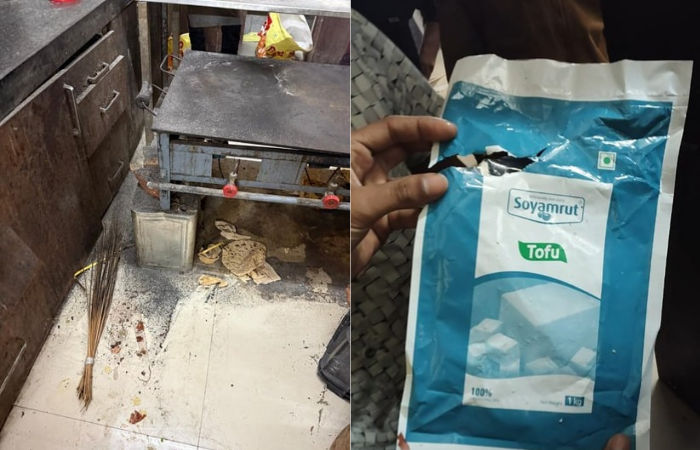 Students protest at Gandhinagar Samras Hostel over alleged duplicate paneer, poor kitchen cleanliness