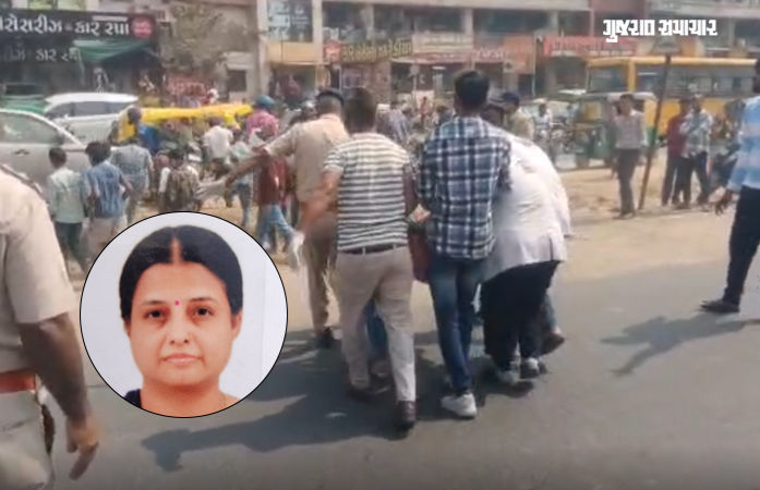 અમદાવાદમાં વસ્ત્રાલ રિંગ રોડ નજીક અકસ્માત, કન્ટેઇનરની અડફેટે મોપેડ ચાલક મહિલાનું મોત