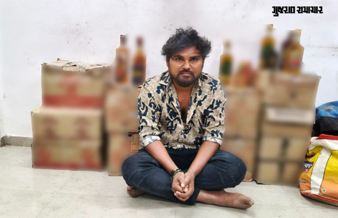 અમદાવાદ: શેલામાં પેટી પલંગ નીચે સંતાડેલો 1.30 લાખનો દારૂ ઝડપાયો, એકની ધરપકડ