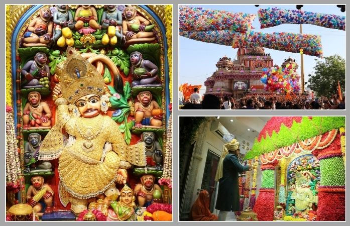 સાળંગપુર: હનુમાન જયંતી નિમિત્તે 'કૃતજ્ઞતા મહામહોત્સવ'ની ઉજવણી, દાદાએ ધારણ કર્યા 8 કિલો સોનાના વાઘા