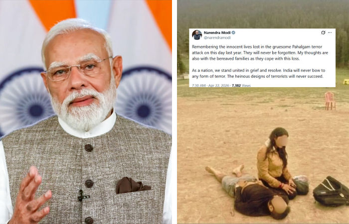 પહલગામ હુમલાની વરસી પર PM મોદીએ અર્પી શ્રદ્ધાંજલિ, કહ્યું- આતંકવાદીઓના નાપાક મનસૂબા ક્યારેય સફળ નહીં થાય