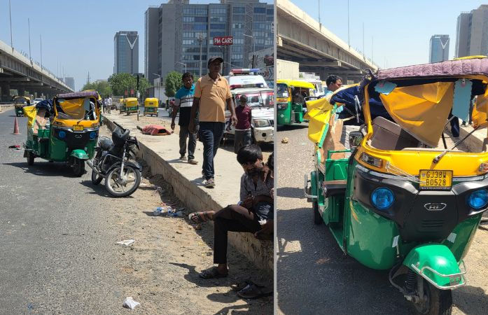 અમદાવાદ: SG હાઈવે પર બ્રિજના કામ માટે મૂકેલું બેરિકેડ પડતા રિક્ષા પલટી ગઈ, પતરું વાગતા મુસાફરનું મોત