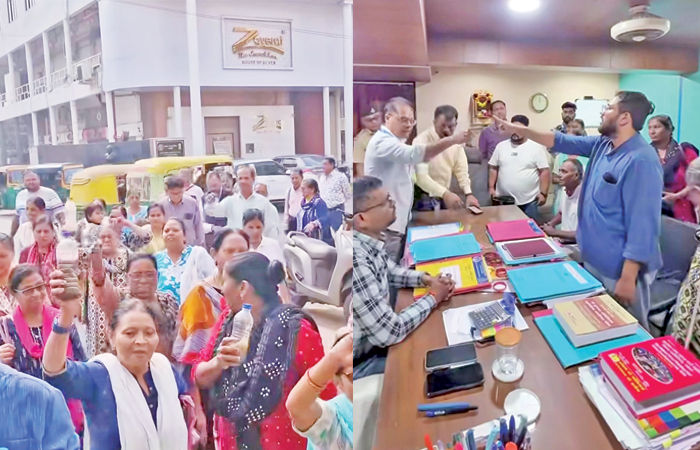 કરમસદ-આણંદ મનપામાં ગટરના પ્રશ્નો મામલે નાગરિકોનો હલ્લાબોલ