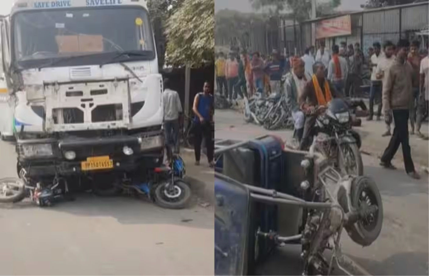 VIDEO : બિહારના મોતિહારમાં બેકાબૂ ટ્રકે 8 બાઇકને કચડી, 5 લોકોના કરૂણ મોત, અનેક ઇજાગ્રસ્ત