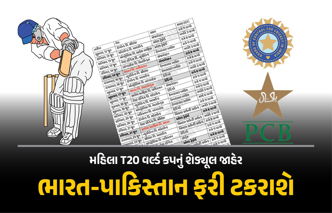ભારત-પાકિસ્તાન ફરી ટકરાશે, મહિલા T20 વર્લ્ડ કપનું શેડ્યૂલ જાહેર, 12 ટીમો લેશે ભાગ