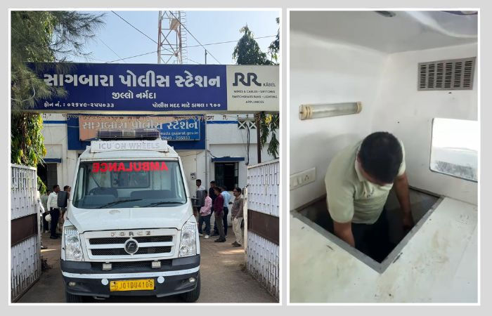 નર્મદા જિલ્લામાં પોલીસે એમ્બ્યુલન્સમાંથી 3 લાખનો વિદેશી દારૂનો જથ્થો ઝડપ્યો
