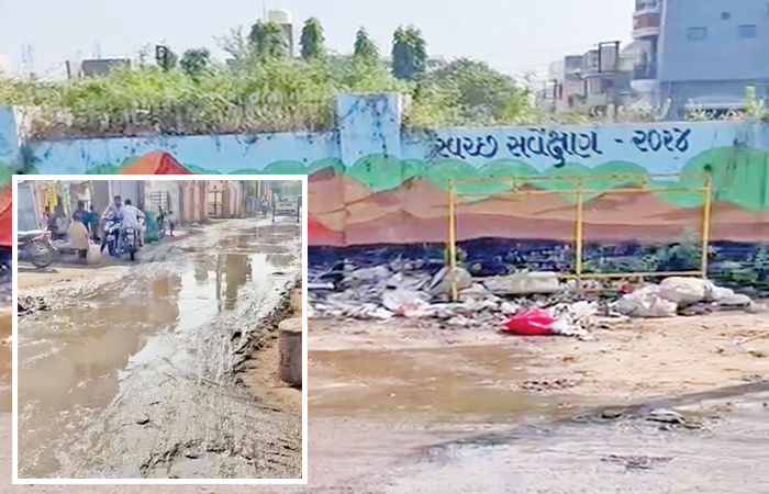ડાકોરમાં પુનિત આશ્રમ રોડ પર બે મહિનાથી ગટરના પાણી રેલાયા