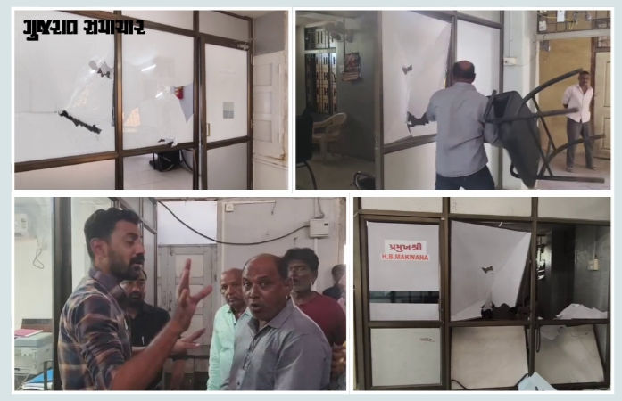 કાલોલ પાલિકામાં ખુરશી ઉછળી! કામ ન થતા અપક્ષ કોર્પોરેટરોએ પ્રમુખ-COની ઓફિસમાં તોડફોડ કરી