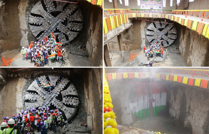 સુરત મેટ્રો રેલ પ્રોજેક્ટ આગળ વધ્યું એક પગલું : ચોક બજાર સ્ટેશન ડાઉન લાઈન ટનલનું બ્રેકથ્રુ સફળ