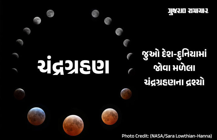 VIDEO: દેશના અનેક રાજ્યોમાં જોવા મળ્યું ચંદ્ર ગ્રહણ, જુઓ બ્લડ મૂનનો નજારો