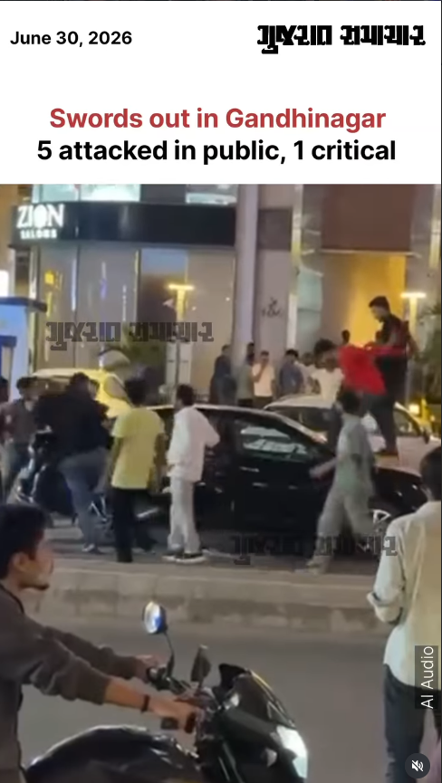 Swords out in Gandhinagar: Five attacked in public, one critical