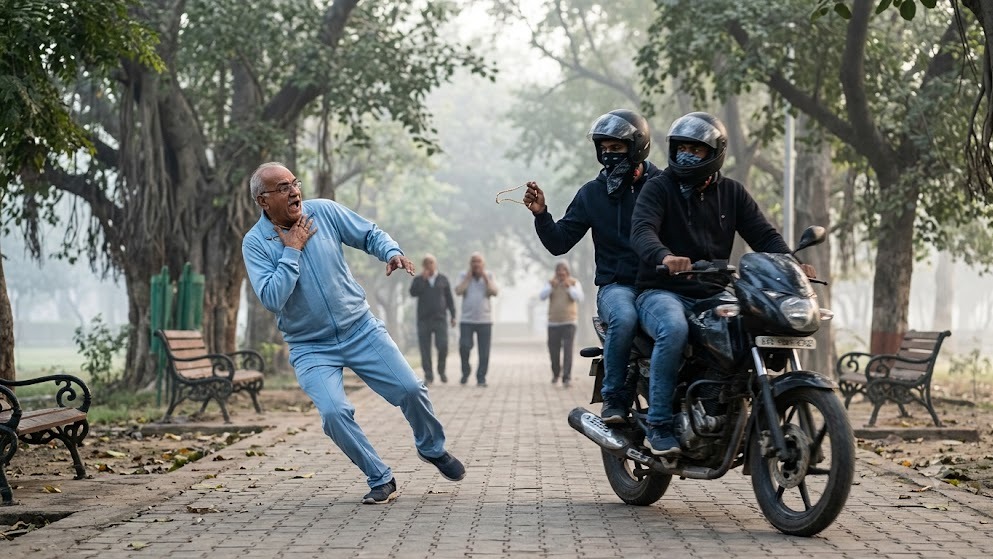 વડોદરામાં મોર્નિંગ વોકમાં વૃદ્ધ પાસેથી દોઢ તોલા સોનાની ચેન લૂંટી બે ગઠિયાઓ ફરાર