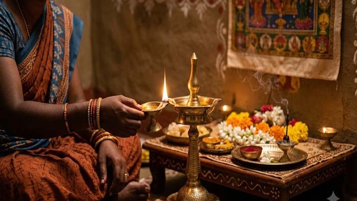 ઘરમાં સુખ-સમૃદ્ધિ જોઈતી હોય તો દીવો પ્રગટાવતી વખતે બોલો આ શક્તિશાળી મંત્ર, ક્યારેય નહીં ખૂટે ધન!