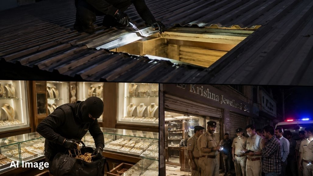 Thieves Cut Through Roof, Escape with Gold, Silver Worth ₹30L in Surat