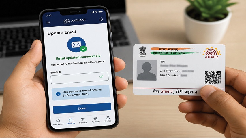 આધાર કાર્ડ ધારકો માટે ઈમેઇલ અપડેટ હવે મફત