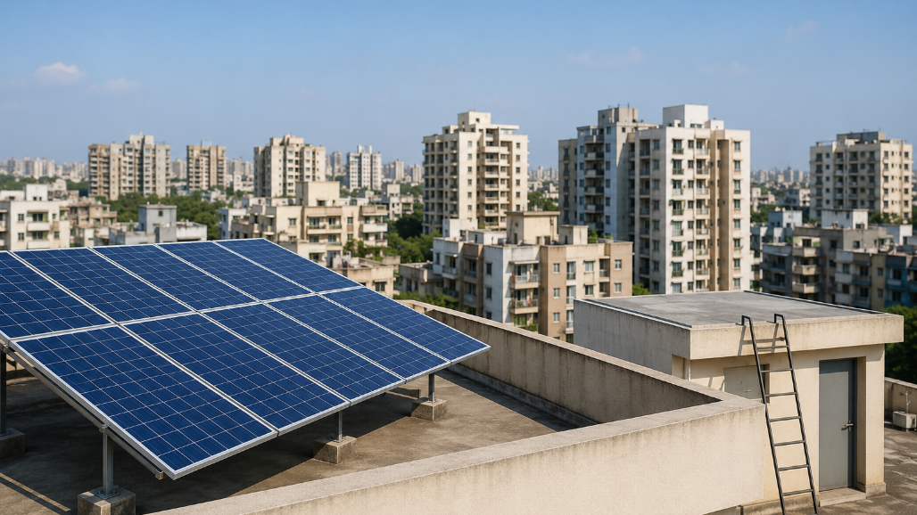 Rooftop solar inaccessible for 8,000 Ahmedabad societies as builders hold terrace rights