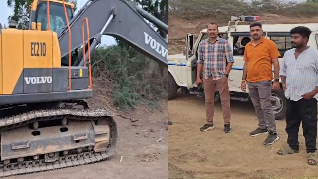 જામનગરના ખાણ ખનીજ વિભાગ દ્વારા ગેરકાયદે ખનન સામે કાર્યવાહી : હિટાચી મશીન અને ડમ્પર સહિત રૂ.65 લાખનો મુદ્દામાલ સીઝ
