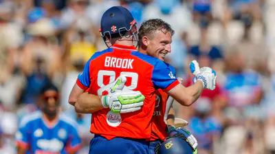 Ind vs Eng: બટલર અને બ્રુકની જોડીનું મેદાન પર તોફાન, 233 રનની રેકોર્ડબ્રેક પાર્ટનરશિપ 1 Ind vs Eng: બટલર અને બ્રુકની જોડીનું મેદાન પર તોફાન, 233 રનની રેકોર્ડબ્રેક પાર્ટનરશિપ 1