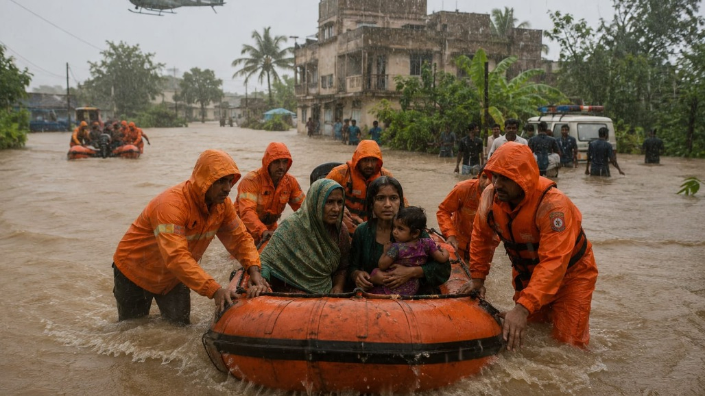 Umargam Receives 43 Inches of Rain in 28 Hours, Over 2,900 People Evacuated