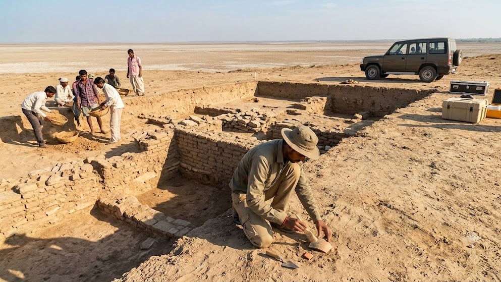Oxford-Kutch University Team Digs To Unravel 4,000-Year-Old Harappan Maritime Past in Dholavira
