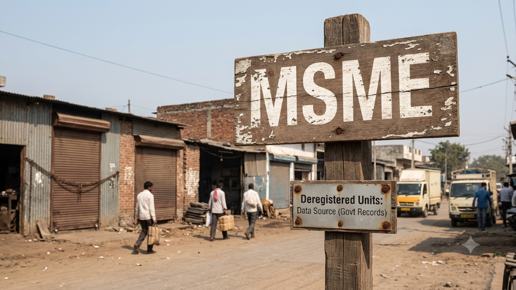 Over 1.3 Lakh MSMEs Deregistered: NDA Strongholds Gujarat, Maharashtra Lead Figures as Small Units Face Pressure