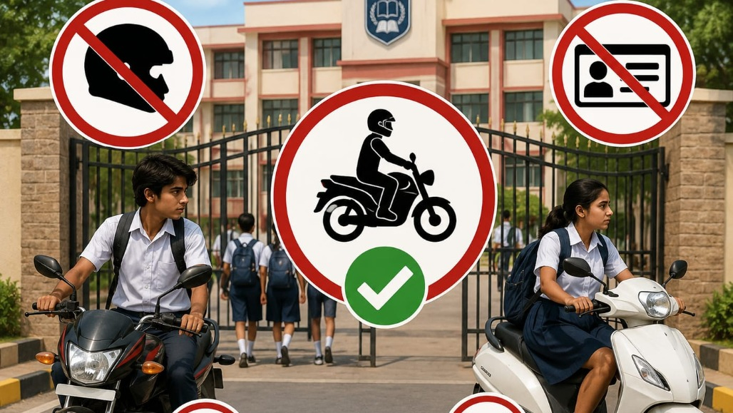 No Entry to Schools for Students Without Licence or Helmet, says Ahmedabad DEO