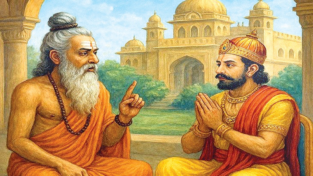 કોણ વધુ મહાન - સંસક્ત રાજા કે વિરક્ત સંત ?