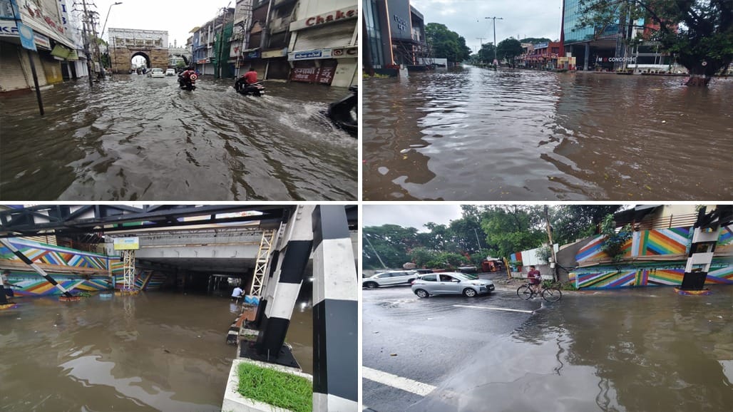 વડોદરામાં બે ઈંચ વરસાદમાં નીચાણવાળા વિસ્તારોમાં જળબંબાકાર