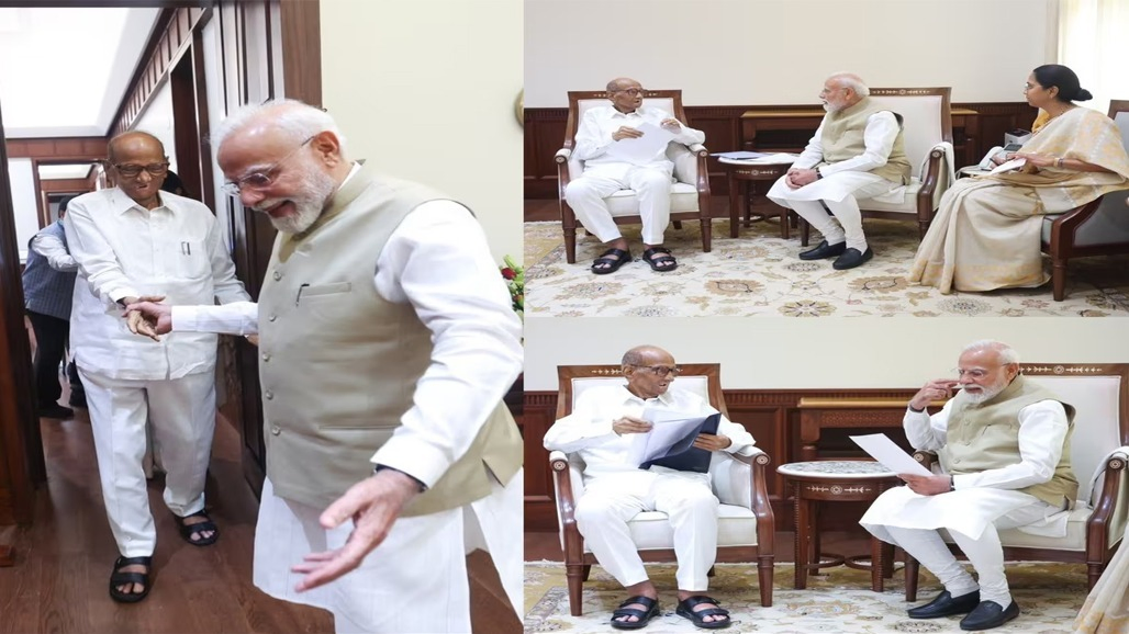 NDA માં સામેલ થવાની ચર્ચા વચ્ચે શરદ પવાર અને સુપ્રિયાની PM મોદી સાથે મુલાકાતથી તર્કવિતર્ક