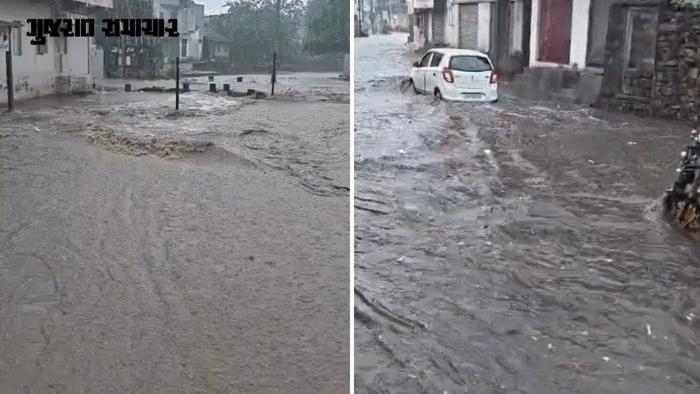 જામનગર: જામજોધપુર પંથકમાં મેઘરાજાની તોફાની બેટિંગ, 4 કલાકમાં 6 ઇંચથી વધુ વરસાદ, નદી-નાળા છલકાયા