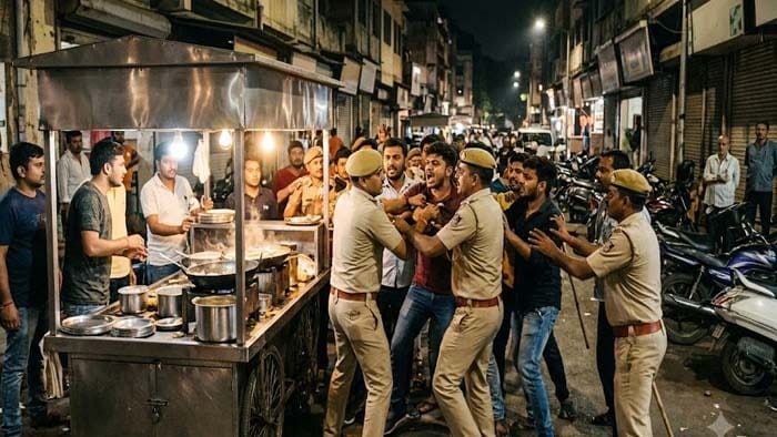વડોદરામાં વાઘોડિયા રોડ પર નાસ્તાની લારી બંધ કરાવવા ગયેલી પોલીસ પર હુમલો