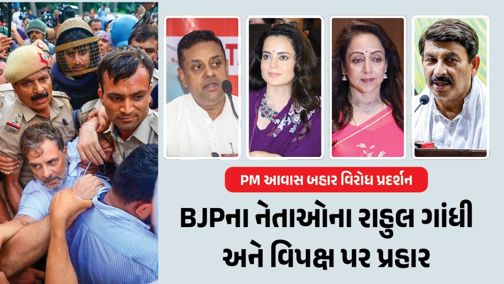 PM આવાસ બહાર વિરોધ પ્રદર્શન અંગે BJPના નેતાઓ આક્રમક: રાહુલ ગાંધી અને વિપક્ષ પર કર્યા આકરા પ્રહાર