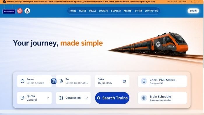 IRCTC Launches Beta Version of Revamped Ticket Booking Website 1
