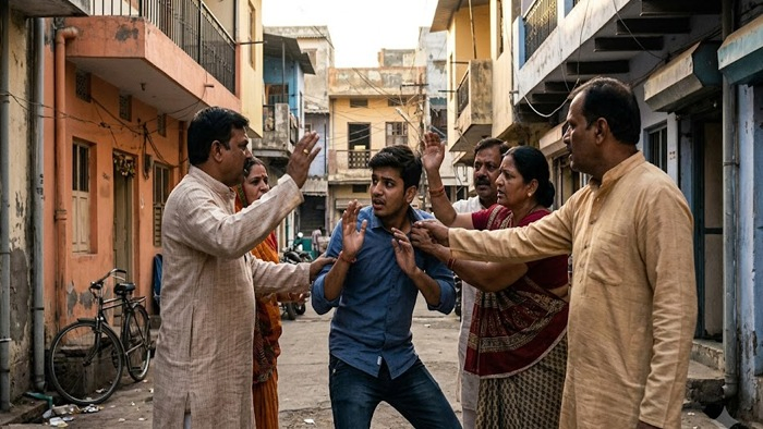 જામનગર તાલુકાના મુંગણી ગામે મિલકતના વિવાદમાં એક યુવાન પર તેનાજ કુટુંબીઓ દ્વારા ભાલાથી હુમલો કરાતાં ગંભીર ઇજા