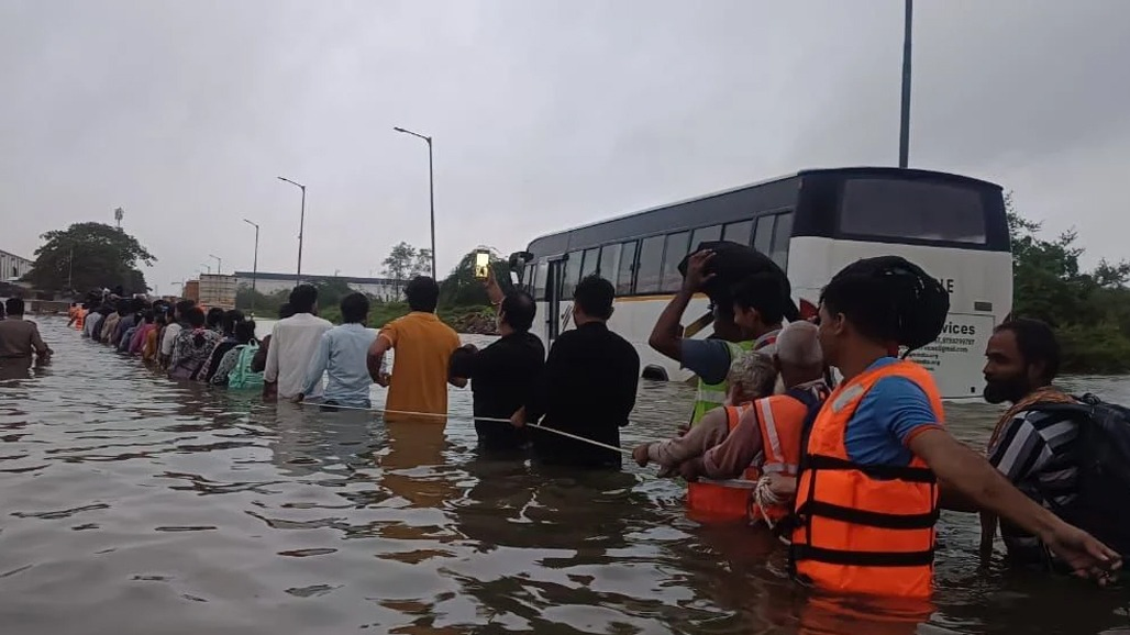 બગોદરા–ધંધુકા રોડ પર ધીંગડા પાસે પાણી ભરાતાં અકસ્માતનો ભય, વાહનચાલકો માટે વૈકલ્પિક માર્ગ જાહેર