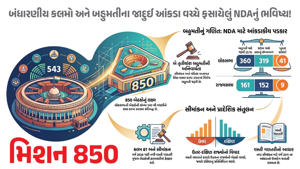 850 બેઠકોનું લક્ષ્ય અને NDA સામે 'ઉત્તર-દક્ષિણ'નો બંધારણીય કોયડો