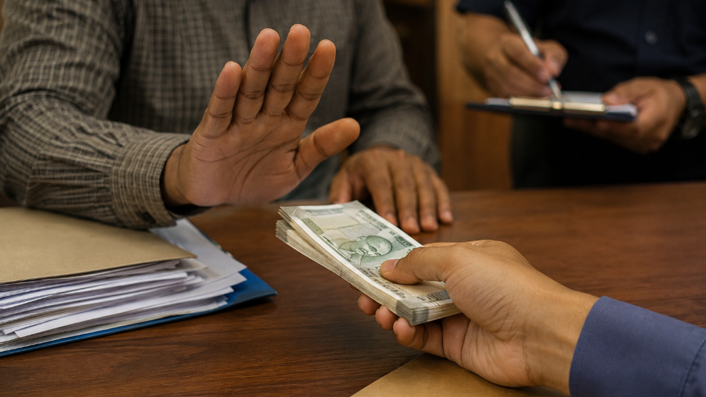 Caught in ACB Trap: AMC Junior Clerk Caught Accepting ₹2000 Bribe Over Property Tax Application