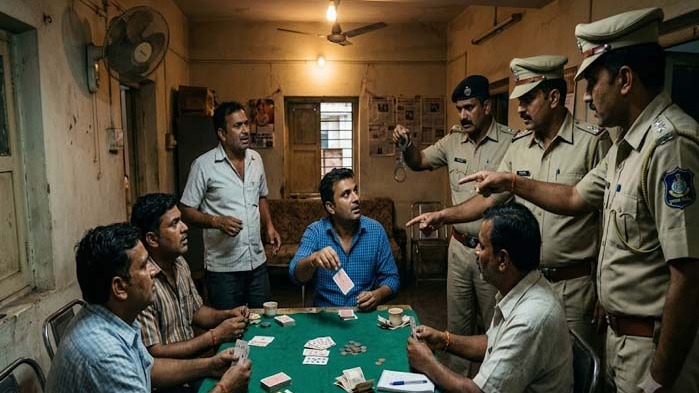 કાલાવડ નજીક ખંઢેરા ગામે કેનાલ કાંઠે તીનપત્તીનો જુગાર રમતાં સાત શખ્સો ઝડપાયા