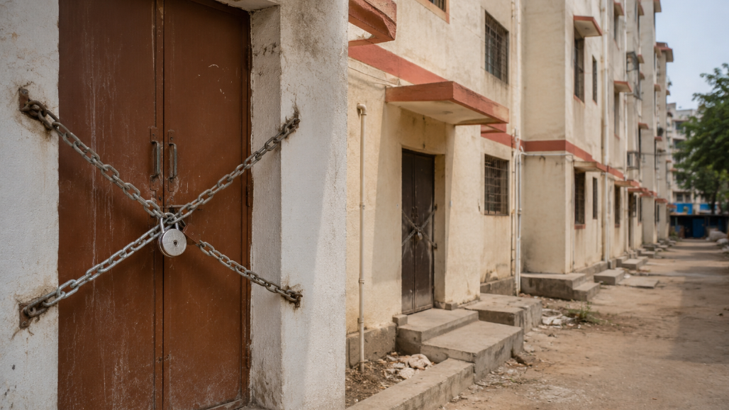 Encroachers Break AMC Seals, Return to Illegally Occupied EWS Homes