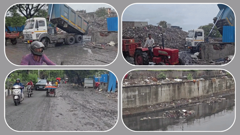 Udhna Creek Cleaned, But Garbage Dumped near SMC Office, Schools