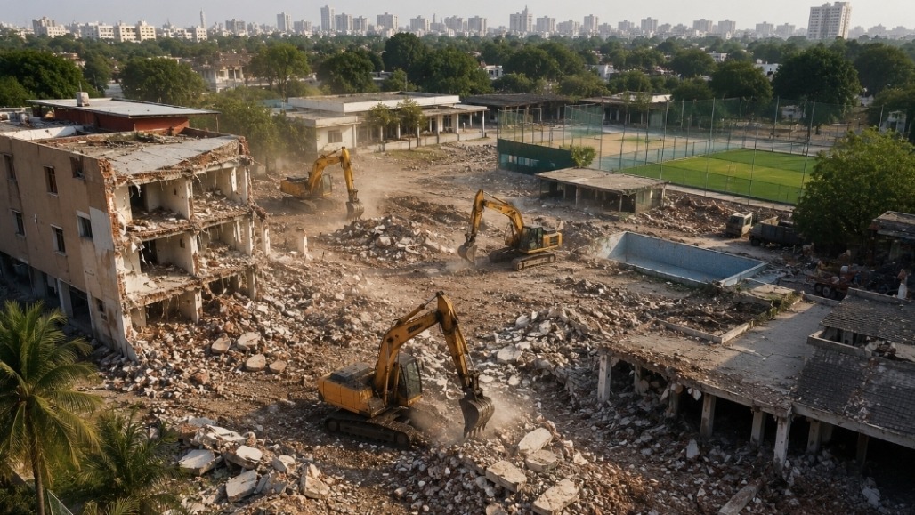 Demolition Begins on ₹2,400 cr Vadodara Land after Gujarat HC Rejects Gaekwad Family’s Ownership Claim