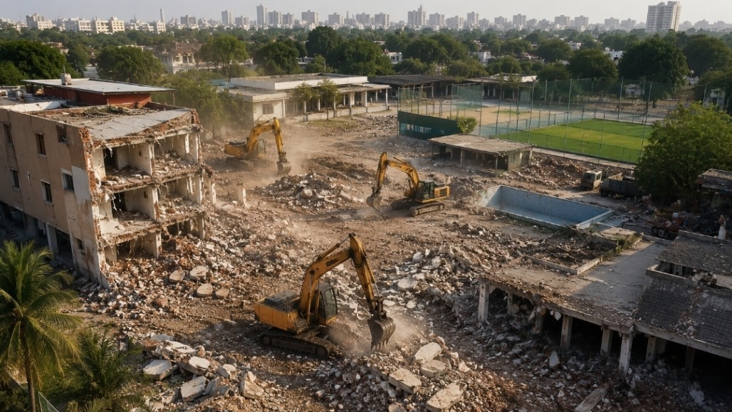 Demolition Begins on ₹2,400 cr Vadodara Land after Gujarat HC Rejects Gaekwad Family’s Ownership Claim