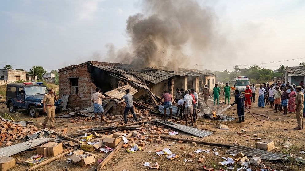 2 Killed, 1 Critical in Explosion at illegal Firecracker Unit in Tamil Nadu's Virudhunagar