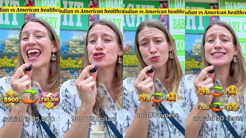US Woman Says $900 Medicine Costs Just ₹35 in India, Sparks Debate on Healthcare