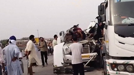 Four Rajasthan Pilgrims on Way to Amarnath Killed In Van-Truck Collision in Punjab